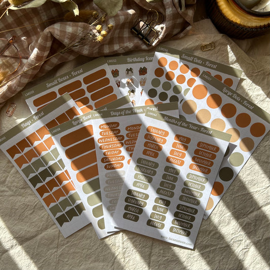 Journal Sticker Sheet Kit | Forest