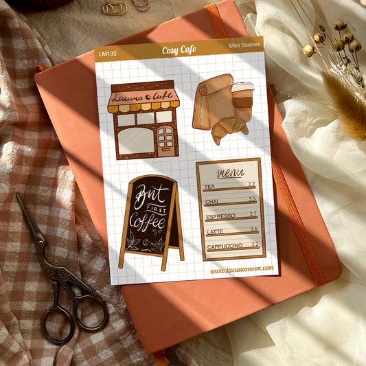 Cosy Cafe Mini Scenes Sticker Sheet