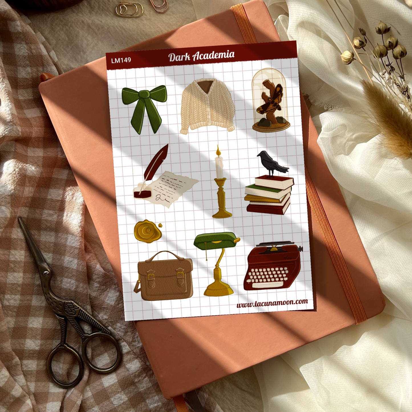 Dark Academia Sticker Sheet