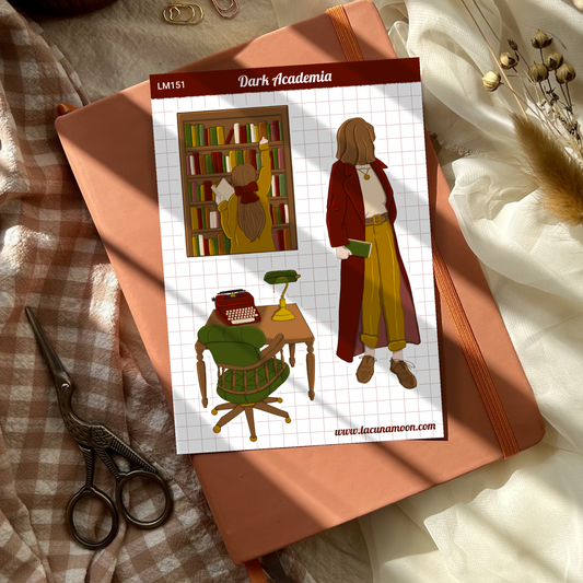 Dark Academia Mini Scenes Sticker Sheet