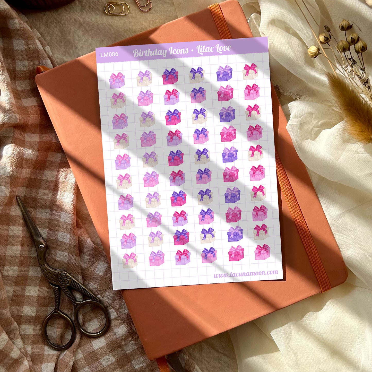 Journal Sticker Sheet Kit | Lilac Love | Eharts