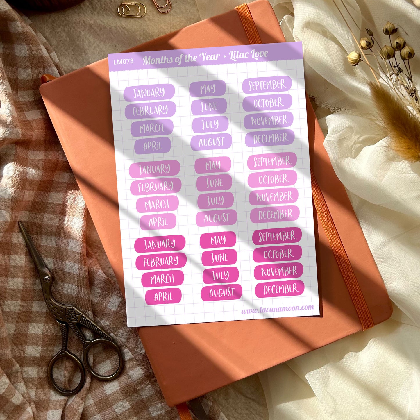 Journal Sticker Sheet Kit | Lilac Love | Eharts