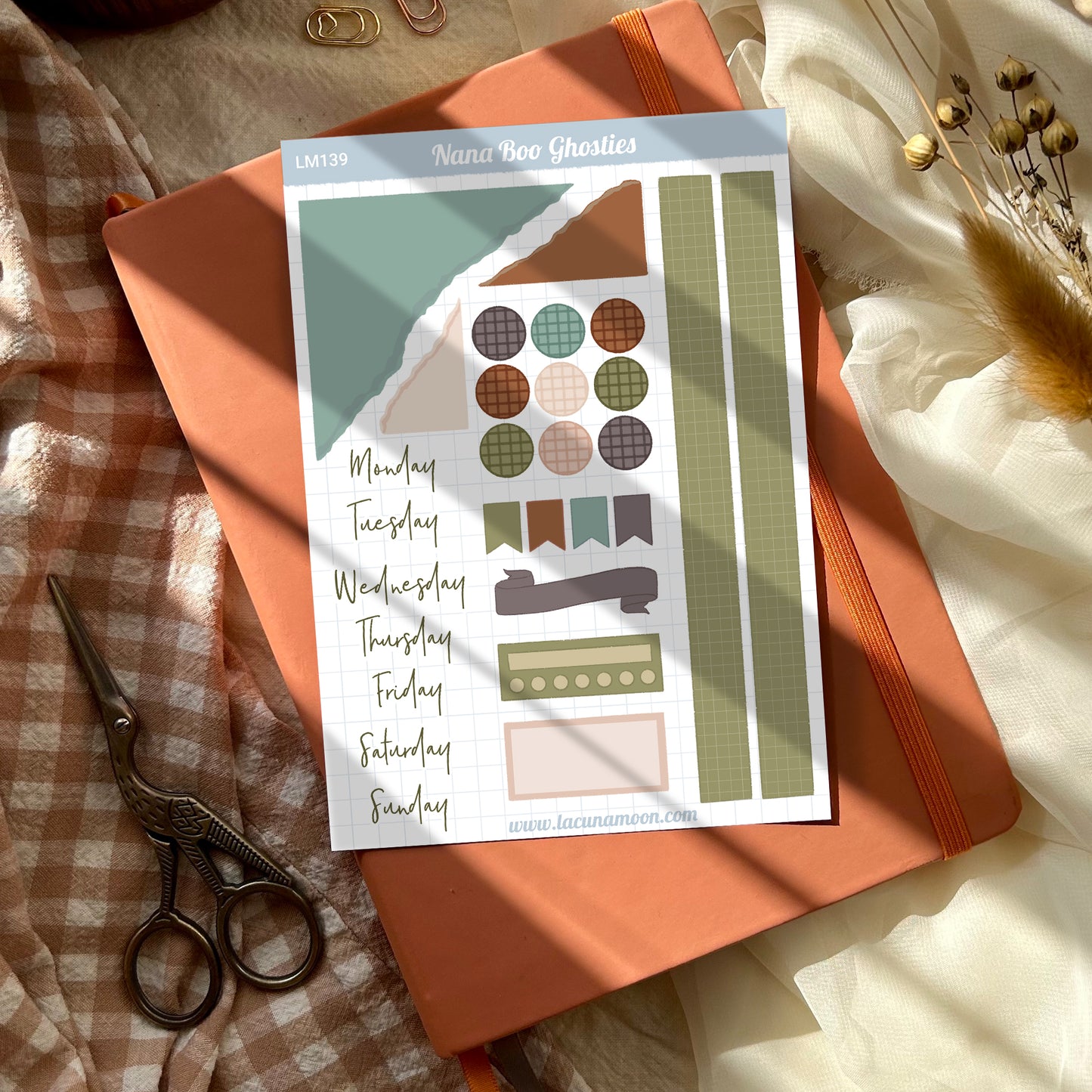 Nana Boo Ghost Ephemera Sticker Sheet