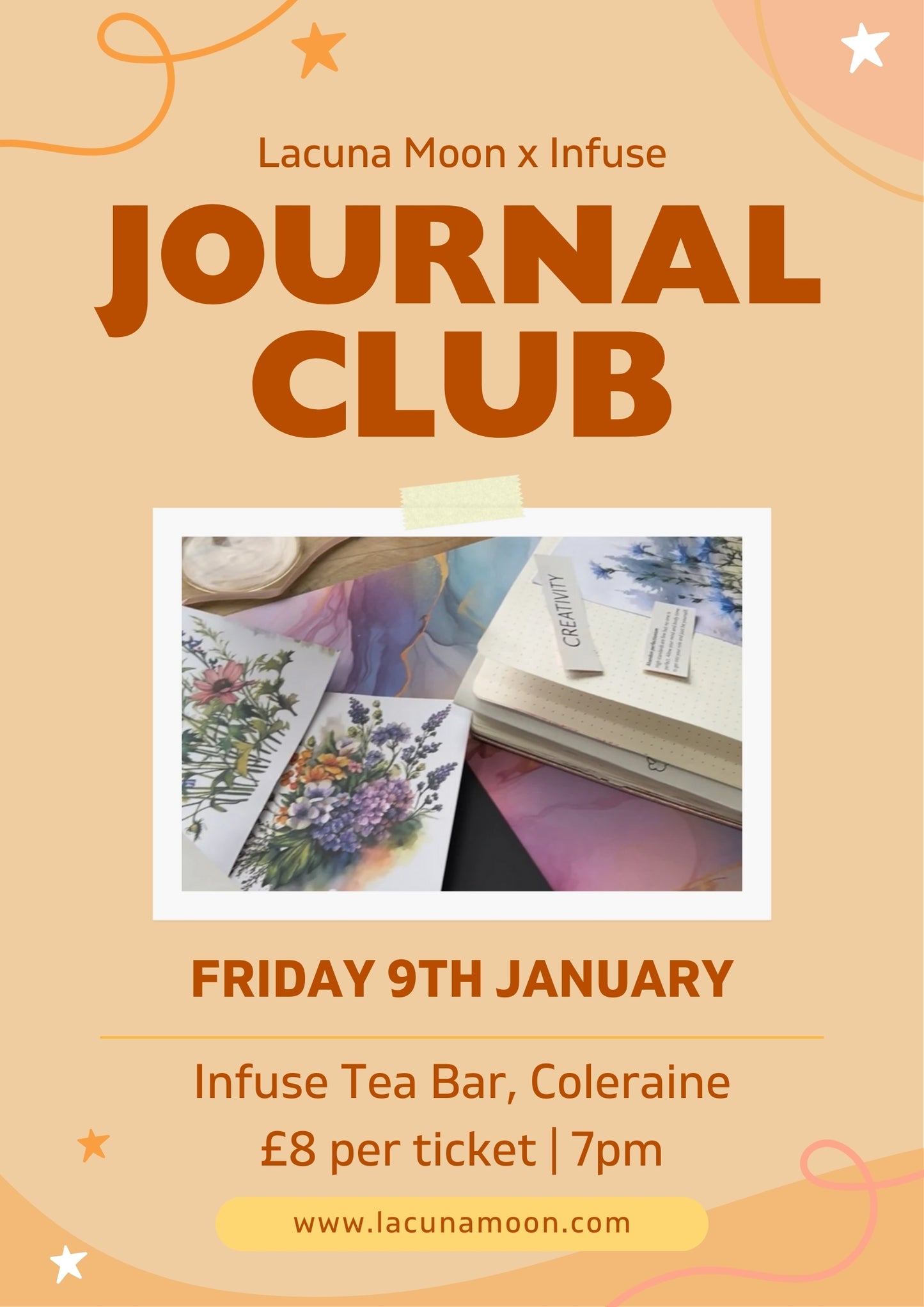 Journal Workshop at Infuse Tea Bar - Friday January 9th