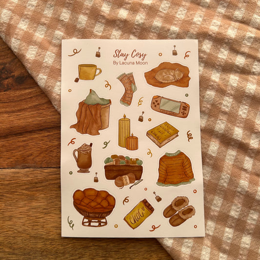 Stay Cosy Sticker Sheet A6